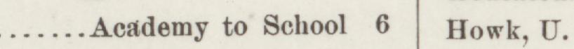 The line reading Academy to School 6 in the 1889 atlas index