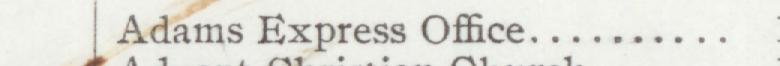 The line reading Adams Express Ofice in the 1908 atlas index