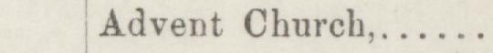 The line reading Advent Church in the 1885 atlas index