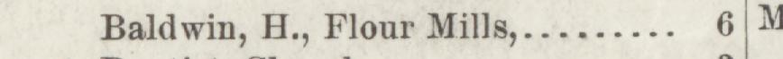 The line reading Baldwin, H., Flour Mill in the 1884 atlas index