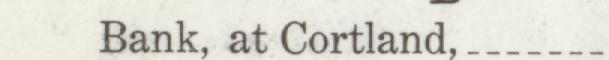 The index line reading Bank, at Cortland in the 1908 atlas