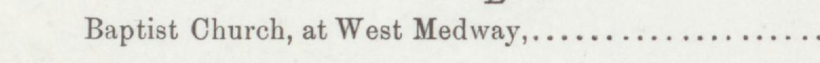 The line reading Baptist Church, at West Medway in the 1892 atlas index