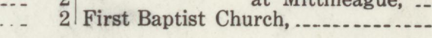 The index line reading First Baptist Church in the 1920 atlas