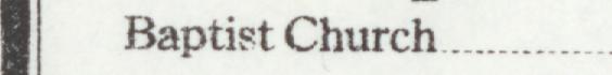 The line reading Baptist Church in the 1921 atlas index