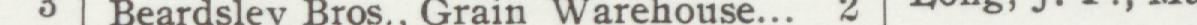 The line reading Beardslev Rros. Grain Warehouse in the 1903 atlas index