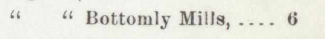 The line reading Bottomly Mill in the 1904 atlas index