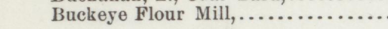 The line reading Buckeye Flour Mill in the 1890 atlas index