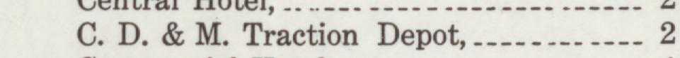 The line reading C. D. & M. Traction Depot in the 1916 atlas index