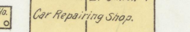 The line reading Car Repairing Shop in the 1901 atlas index