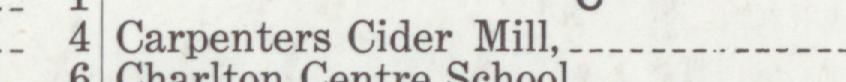 The line reading Carpenters Cider Mill in the 1910 atlas index