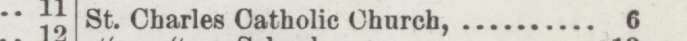 The index line reading St. Charles Catholie Church in the 1894 atlas