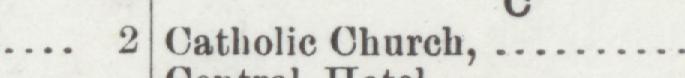 The index line reading Catholie Church in the 1903 atlas
