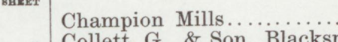 The index line reading Champion Mills in the 1901 atlas