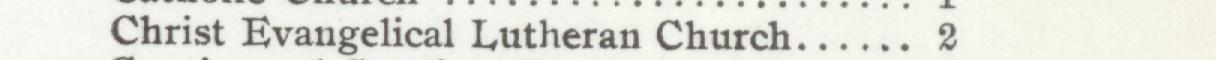The line reading Christ Evangelical Lutheran Church in the 1908 atlas index