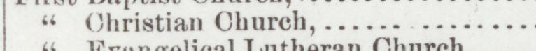 The line reading Christian Church in the 1891 atlas index