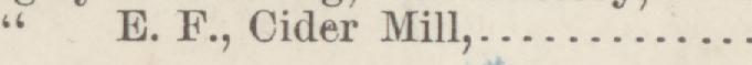 The line reading E. F., Cider Mill in the 1885 atlas index