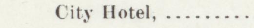 The line reading City Hotel in the 1905 atlas index