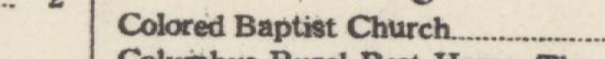 The line reading Colored Baptist Church in the 1922 atlas index