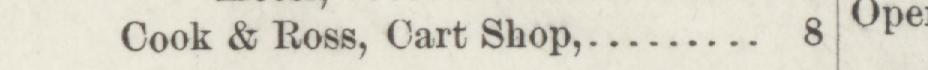 The line reading Cook & Ross, Cart Shop in the 1884 atlas index
