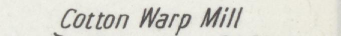 The line reading Cotton Warp Mill in the 1895 atlas index