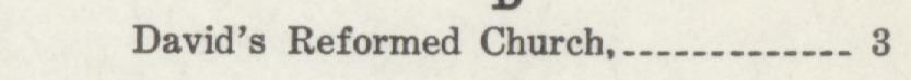The line reading David's Reformed Church in the 1915 atlas index