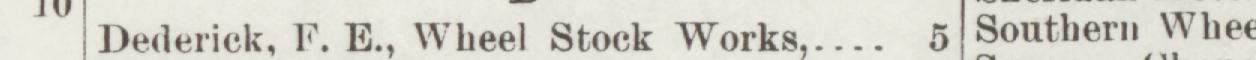 The line reading Dederick, F. E., Wheel Stock Works in the 1893 atlas index