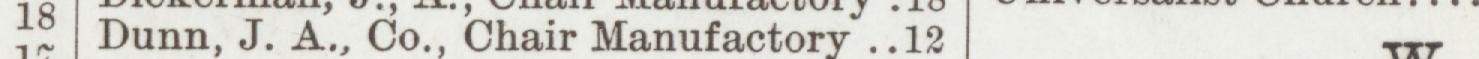 The line reading Dunn, J. A., Co., Chair Manufactory 12 in the 1905 atlas index