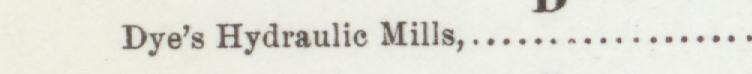 The line reading Dye's Hydraulie Mill in the 1892 atlas index