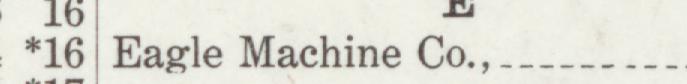 The index line reading Eagle Machine Co in the 1910 atlas
