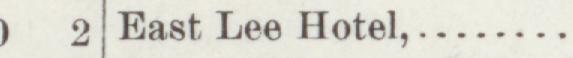 The index line reading East Lee Hotel in the 1895 atlas