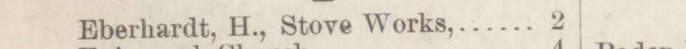 The line reading Eberhardt, H., Stove Works in the 1884 atlas index