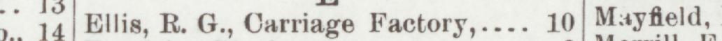 The line reading Ellis, R. G., Carriage Factory in the 1899 atlas index