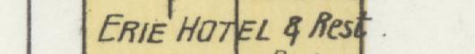 The line reading ERIE HOTEL & Resa in the 1902 atlas index