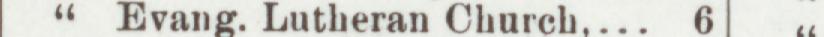 The line reading Evang. Lutheran Church in the 1904 atlas index