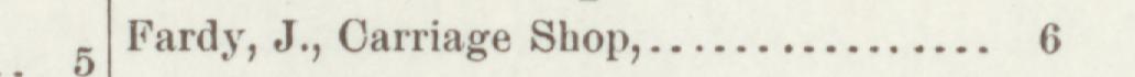 The line reading Fardy, J., Carriage Shop in the 1897 atlas index