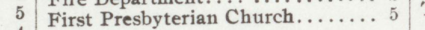 The index line reading First Presbyterian Church in the 1908 atlas