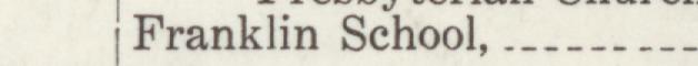 The line reading Franklin School in the 1912 atlas index