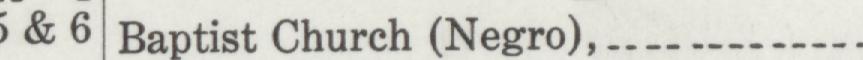The index line reading Baptist Church (Negro) in the 1916 atlas