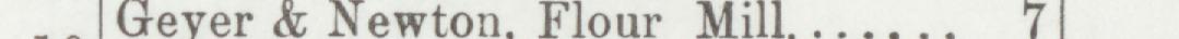 The line reading Gever & Newton. Flour Mill in the 1899 atlas index