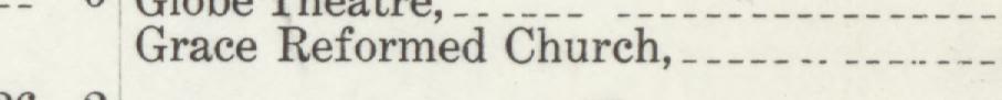 The index line reading Grace Reformed Church in the 1909 atlas