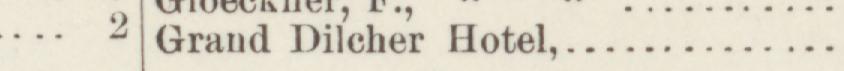 The line reading Grand Dilcher Hotel in the 1888 atlas index
