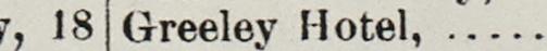 The line reading Greeley Hotel in the 1895 atlas index