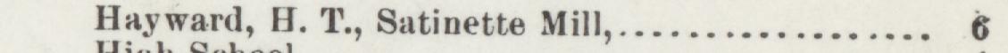 The line reading Hayward, H. T., Satinette Mill in the 1894 atlas index