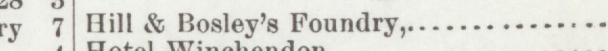 The line reading Hill & Bosley's Foundry in the 1896 atlas index
