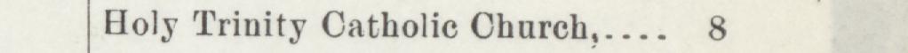 The line reading Holy Trinity Catholic Church in the 1897 atlas index