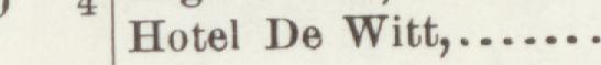 The line reading Hotel De Witt in the 1898 atlas index