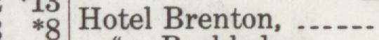 The index line reading Hotel Brenton in the 1914 atlas