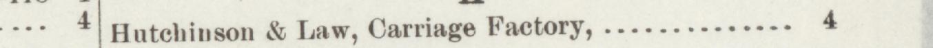 The line reading Hutehinson & Law, Carriage Factory in the 1895 atlas index