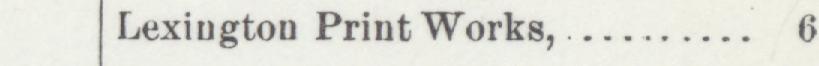 The index line reading Lexington Print Works in the 1896 atlas