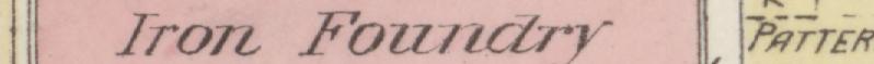 The line reading Iron Foundry in the 1885 atlas index